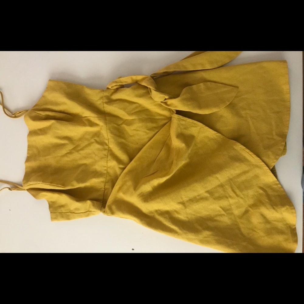 Mustard yellow short dress